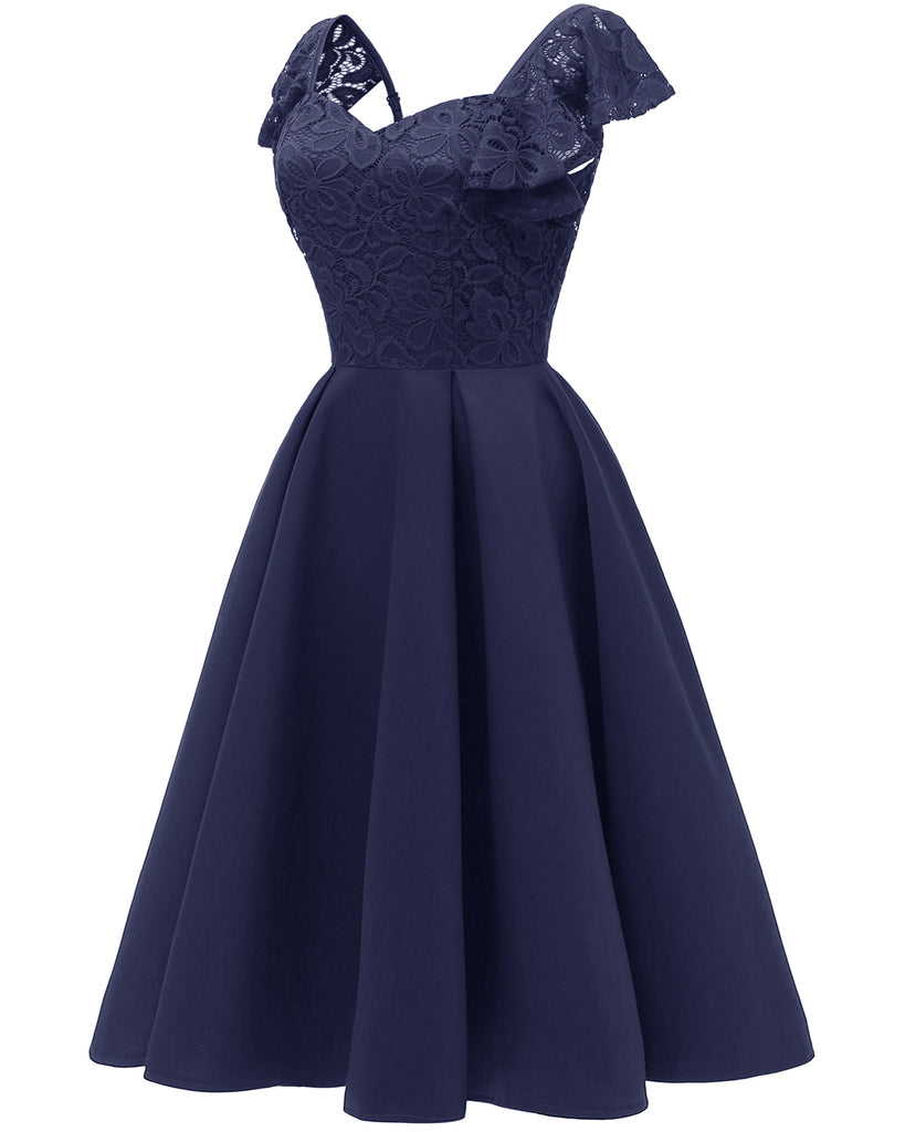 Vintage Short Blue Prom Dress for Teens ...